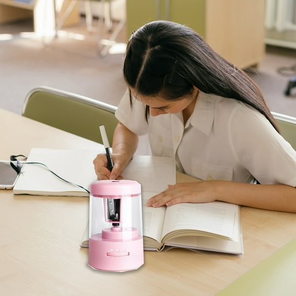 Automatic Electric Pencil Sharpener | Fully Automatic Operation | USB & Battery Rechargeable | Tungsten Steel Blade | Pressure-Activated | Large Opening | Fits Colored & Standard Pencils | 1 Pack