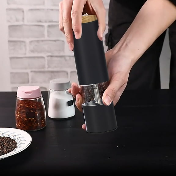 Automatic Electric Pepper Grinder Mill - Battery Operated, Adjustable Coarseness, Easy Refill, Stainless Steel, 8.07 Inch, Black/Green/Blue/Pink/White Options