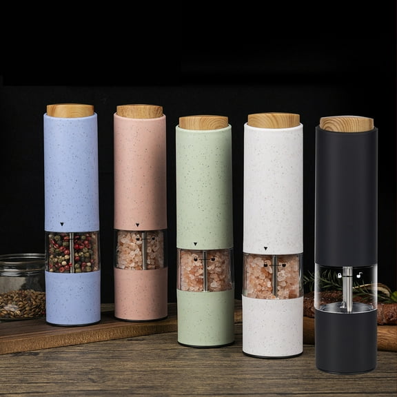 Automatic Electric Pepper Grinder Mill with One-Touch Button, Adjustable Coarseness, Easy Refill Stainless Steel Pepper Mill for Kitchen & Arthritis-Friendly Grinding