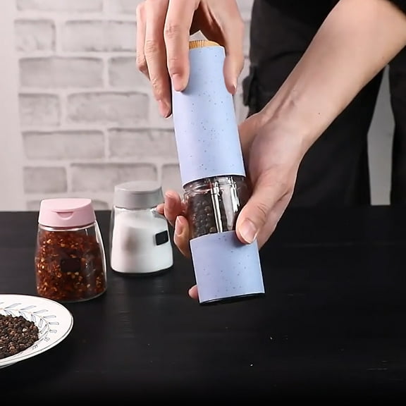 Automatic Electric Pepper Grinder Mill Stainless Steel Adjustable Coarseness Battery Operated Kitchen Spice Dispenser