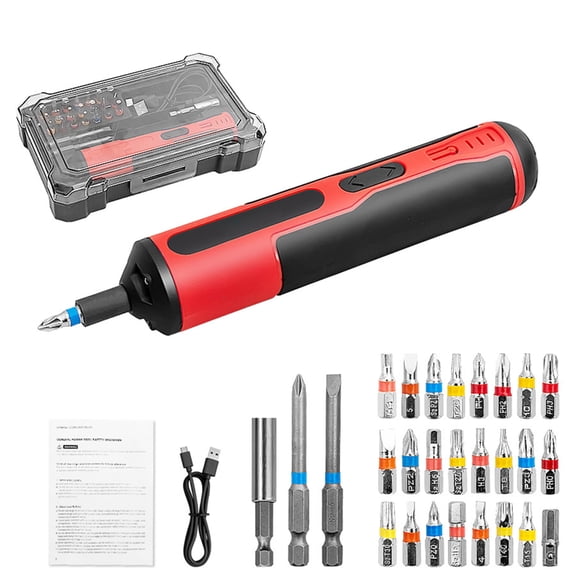 Automatic Electric Screwdriver Set Power Tool Magnetic Screw Driver Bit with LED Light for Phone Glasses Watch PC Camera