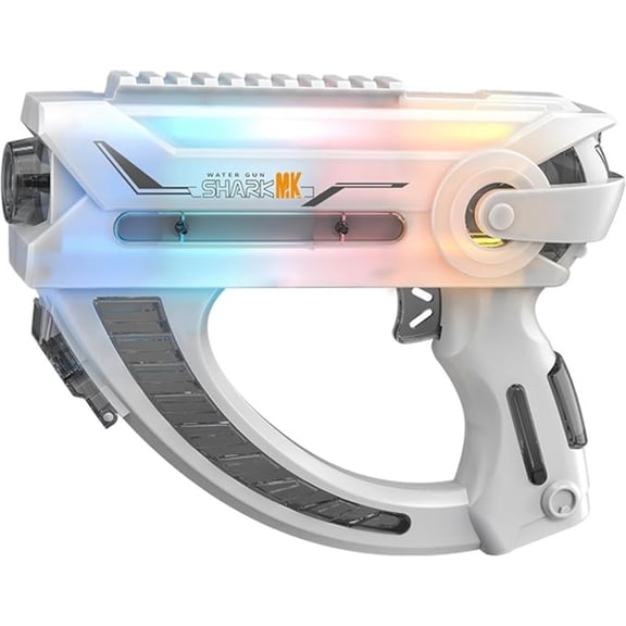 Automatic Electric Water Gun with Dynamic RGB Glow Lights, Rechargeable Continuous Water Blaster for Kids Summer Pool Beach Outdoor Water Fighting Toy