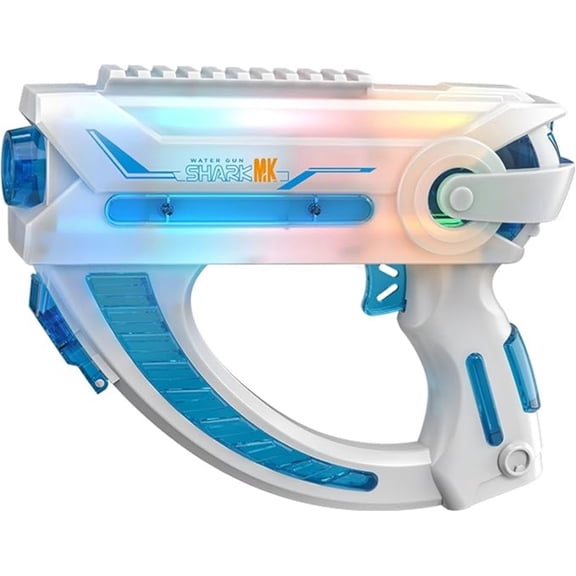Automatic Electric Water Gun with Dynamic RGB Glow Lights, Rechargeable Continuous Water Blaster for Kids Summer Pool Beach Outdoor Water Fighting Toy