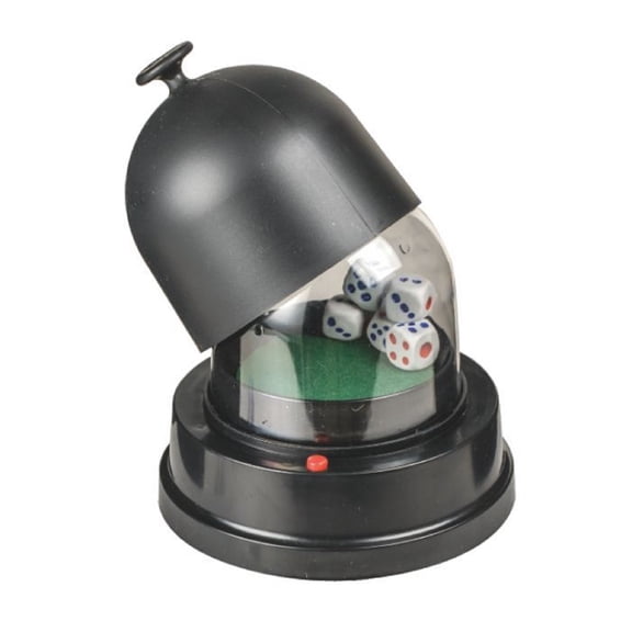 Automatic Electronic Dice Shaker Cup, Split Table For Entertainment, Novelty Gadget (Black)