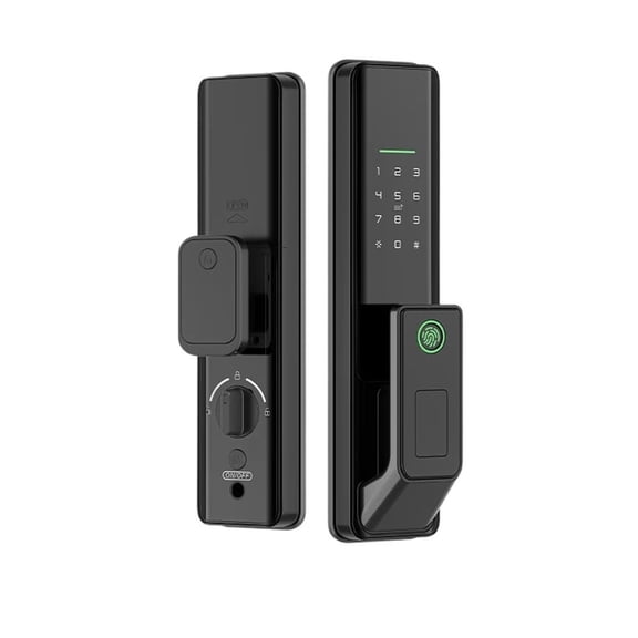 Automatic Electronic Fingerprint Biometric Frosted Panel Digital Smart Door Lock WiFi APP Password IC Card Security