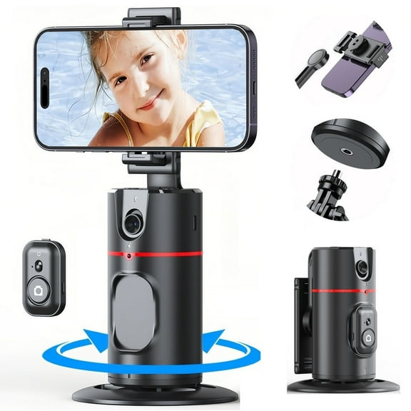 Automatic Face Tracking Tripod, 360 Rotating Automatic Tracking Phone Stand, Remote Mobile Tripod For Real-time Video Vlog