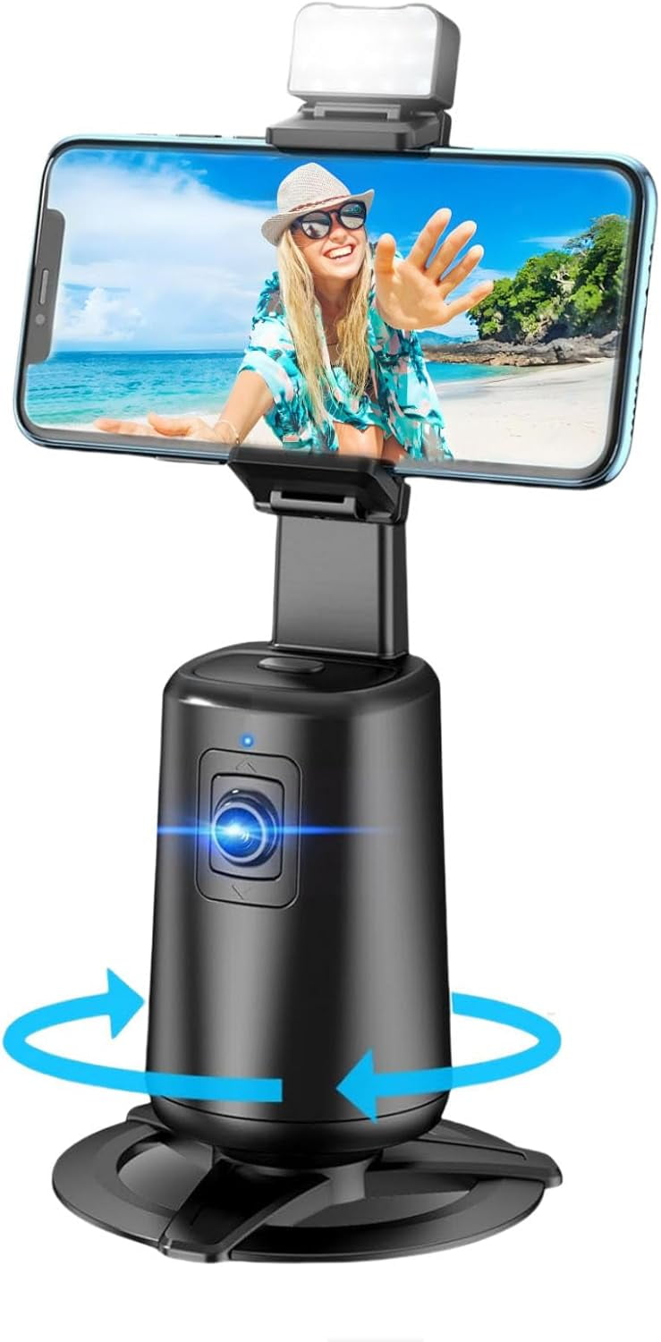 Phone Tripod Auto Face Tracking Tripod 360u00b0 Rotation With