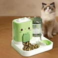 thumbnail image 1 of Automatic Pet Feeders 2 In 1 Convenient Drinking Cats Feeder Purpose Pet Food Bowl Set Portable Water Dispenser for Small Animals Puppy Dog Bowls, 1 of 3