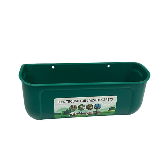 Automatic Feeding Solution for Outdoor Livestock Hanging Fence Trough Feeder with for Chicken Goat Sheep Goose Piglet Deer Dog and More