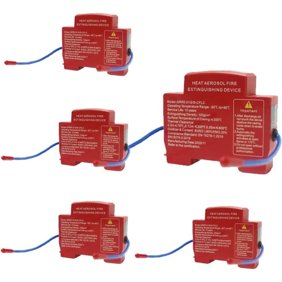 Automatic Fire Extinguishing Device Dual-Line Household Flame Retardant Tool Non-Pollution Snap-On Guide Rail Extinguishers For Distribution Box/Cabinet