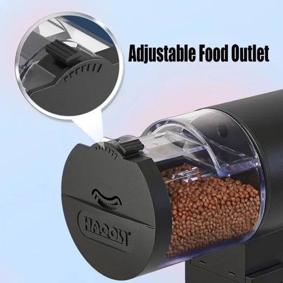 Automatic Fish Feeder 100ml Programmable Aquarium Food Dispenser with Timer IP66 Waterproof for Fish Pond Turtle Tank