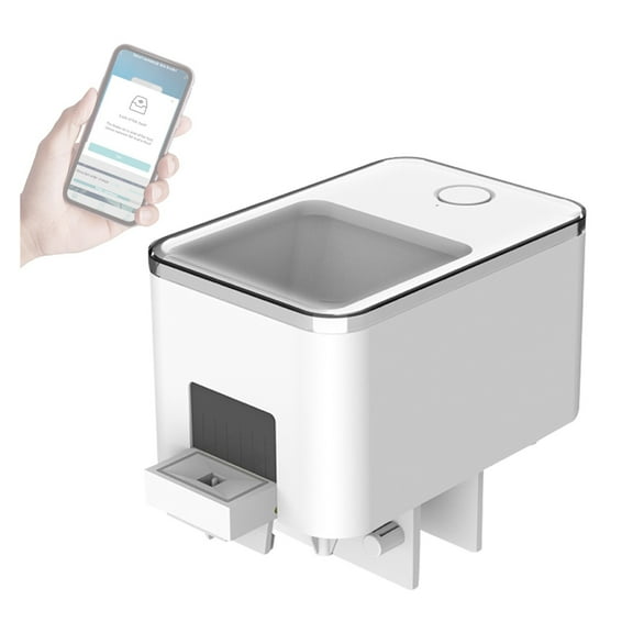 Automatic Fish Feeder Aquarium Goldfish Feeder 100ML Large Capacity Smart Timing Fish Feeder APP Remote Control ,Easy to Use