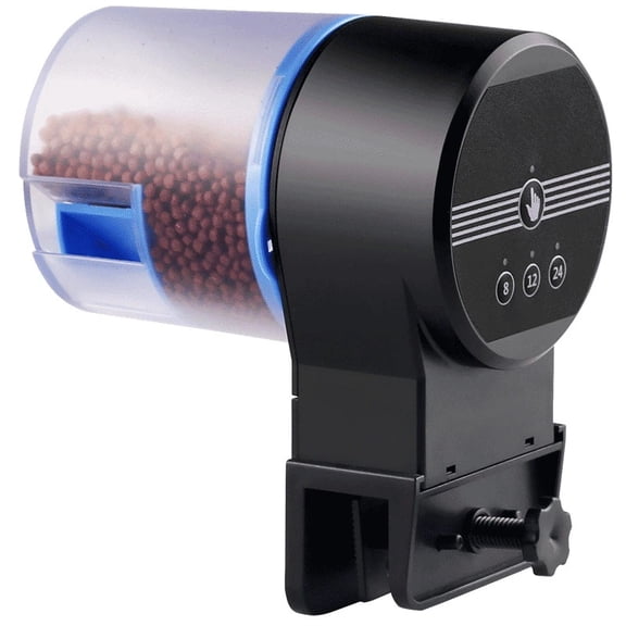 Automatic Fish Feeder for Aquarium: Rechargeable Fish Feeder Dispenser,Moisture-Proof Large Capacity Betta Turtle Vacation Feeder,Auto Fish Food Dispenser Timer for Weekends/Business