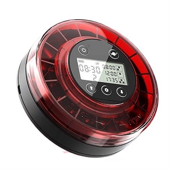 Automatic Fish Feeder For Aquarium, Automatic Food Dispenser With Rechargeable Timer, USB Cable, LCD Display ,Easy to Operate