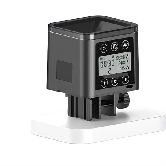 Automatic Fish Feeder LED LCD Screen 120ml/320ml Lar Capacity Smart Timing Fish Tank Auto Feeder Aquarium Accessories ,Large Capacity