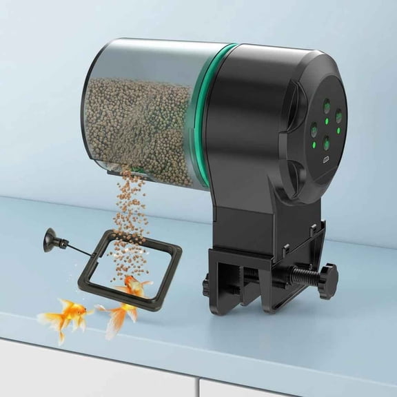Automatic Fish Feeder for Aquarium, Auto Food Dispenser with Timer, for Pellets Granules & Strips