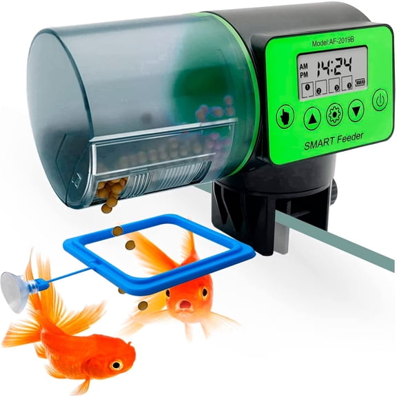 Automatic Fish Feeder for Aquarium, Auto Food Dispenser with Timer for Small Tank, Big Aquariums & Pond