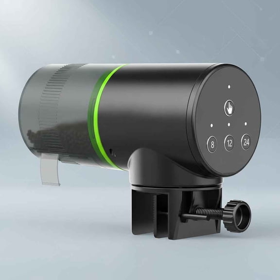 Automatic Fish Feeder for Aquarium: Auto Food Dispenser with Timer for Tank Betta Turtle - Battery Vacation Self Feeding for Flakes