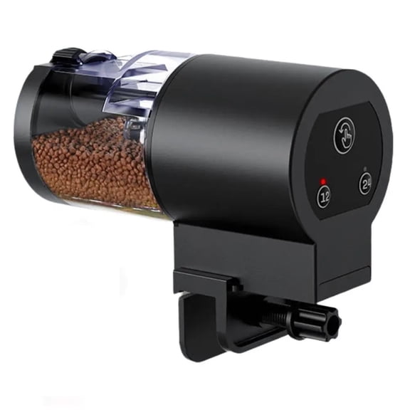 Automatic Fish Tank Feeder Intellint Timing 100ML Auto Feeder Aquarium Goldfish Feeder Lar Capacity Fish Aquarium Feeder ,Easy to Install