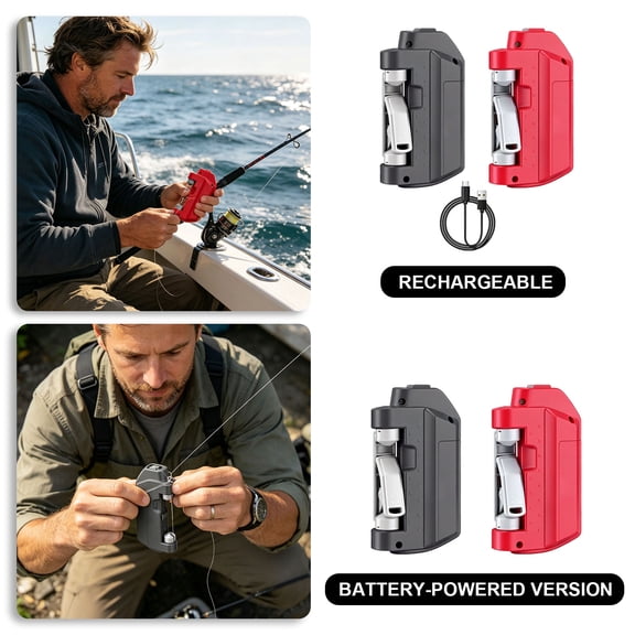 Automatic Fishing Knot Tying Machine Upgraded USB Charging Knotter Tool for Hooks Quick Tying Device for Anglers Bass Fishing Trout