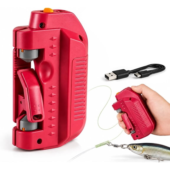 Automatic Fishing Knot Tying Tool, Electric Lure GT Knotter for PE Braid Leader, Compact Fishing Line Knotter, One Button Knot Assist Tool