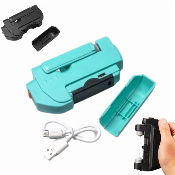 Automatic Fishing Knot Tying Tool, Magnetic Fly Threader & Quick Tying Device, Portable Fishing Hook Tier, Accessory for Anglers Lovers,blue-charged