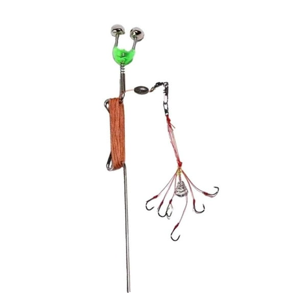 Automatic Fishing Line Set with Spring Bell Z8J3 I9E3 B1J8