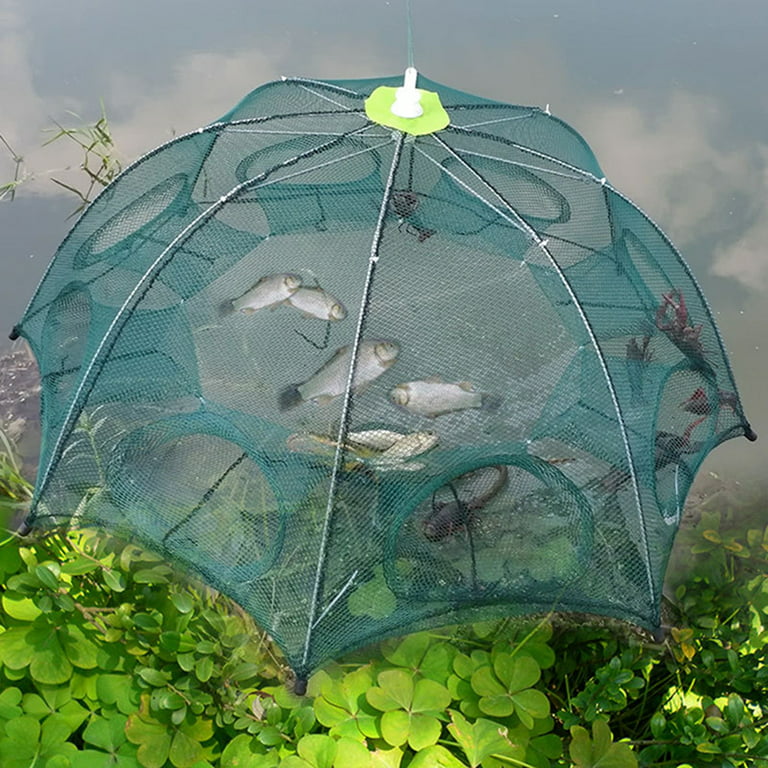 Automatic Fishing Net Portable Foldable Nylon Fishing Mesh Net for Fish  Shrimp