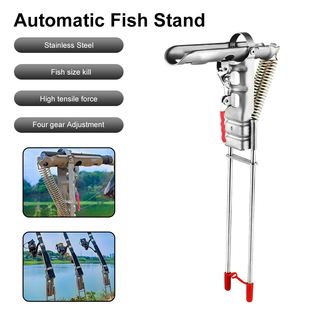 Automatic Fishing Rod Holder Stainless Steel Fishing Rack Tool ...