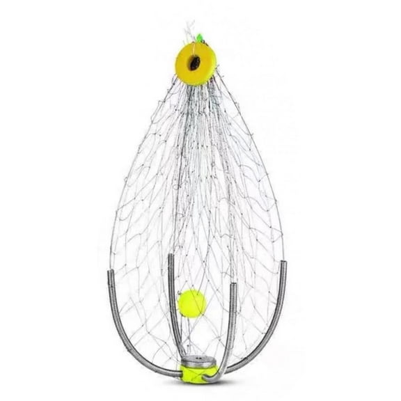 Automatic Fishing Trap Net for Crabs, Shrimp, and Small Fish, PE Material, 19-23 Inch, 1 Pack