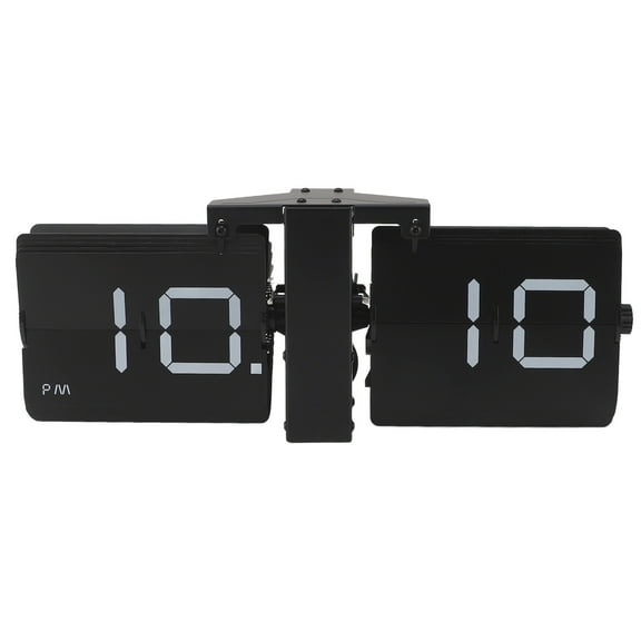 Automatic Flip Clock Mechanical Clock Battery Powered Retro Digital Flip Down Clock For Desktop Standing Wall Hanging 12H
