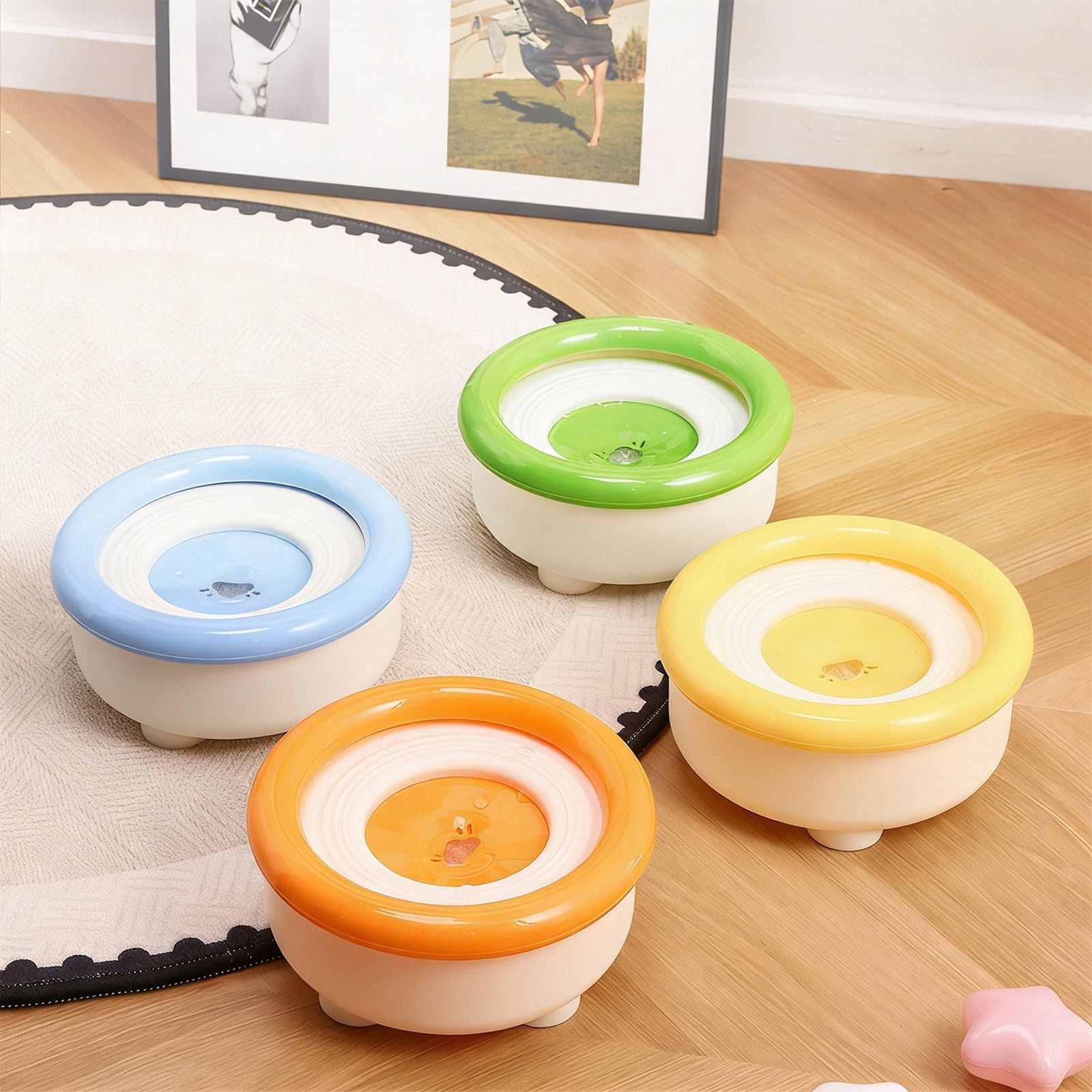 Automatic Floating Water Bowl for Cats Dogs 1500ml No Spill Splash ...