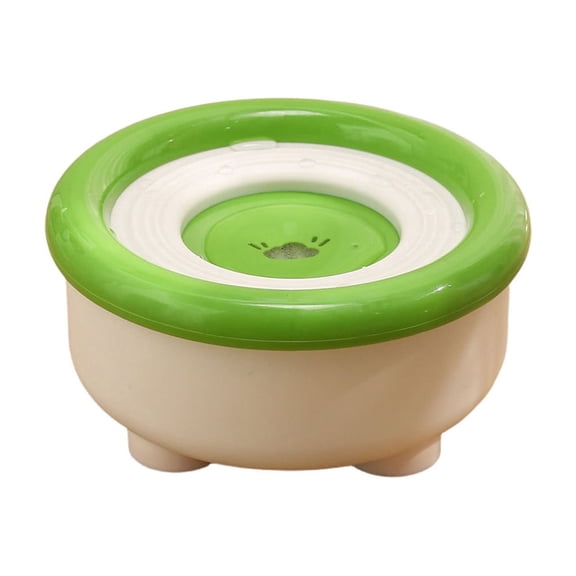 Automatic Floating Water Bowl for Cats and Dogs Gentle On Pet Beard Foolproof To Clean Disclose Proof Suitable for Small To Medium Sized Pet (Green)