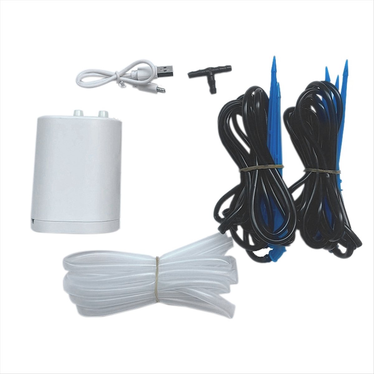 Automatic Flower Watering Machine Pump Controller Flowers Plants Home 8 Head Sprinkler Drip Irrigation Device Pump Timer,1 x Automatic Watering Pump,White