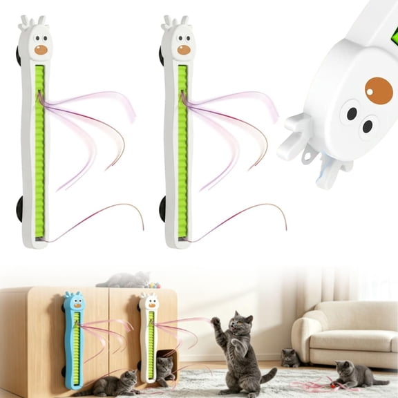 Automatic Flying Rope Cat Toy, Fully Automatic Electric Flying Rope Cats Toy, Smart Hands-Free Auto Motion Wall Spinner Interactive Cats Toys with Flexible Stringfor Indoor Cats