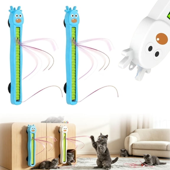 Automatic Flying Rope Cat Toy, Fully Automatic Electric Flying Rope Cats Toy, Smart Hands-Free Auto Motion Wall Spinner Interactive Cats Toys with Flexible Stringfor Indoor Cats