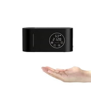 Automatic Foam Soap Dispenser Touchless, 16.9oz/500ml Wall Mounted Hand Sanitizer Dispenser, 5-Level Adjustable, LED Display, No-Drill for Bathroom Kitchen Dish Soap, Black