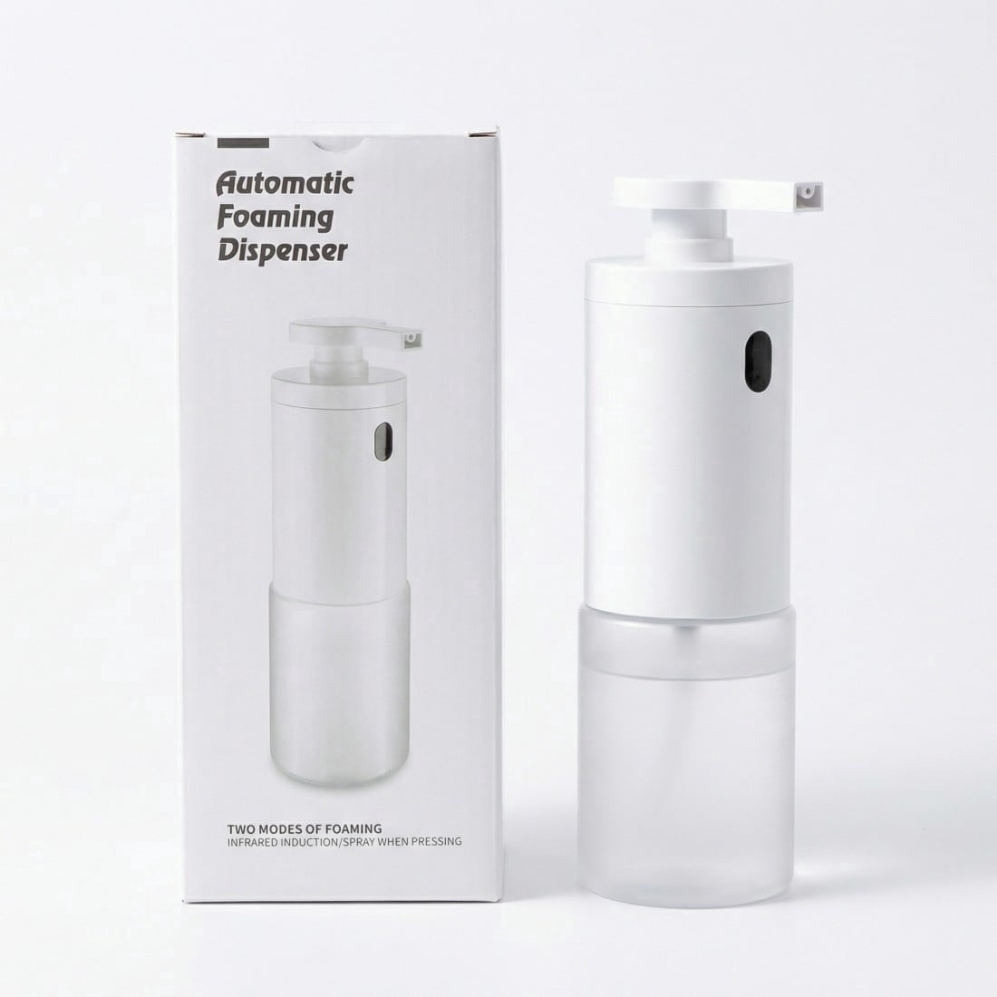 Automatic Foaming Dispenser - 305ML Capacity , 2 Adjustable Dual Mode, IPX6 Waterproof, Rechargeable Electric Soap Pump for Bathroom, Kitchen