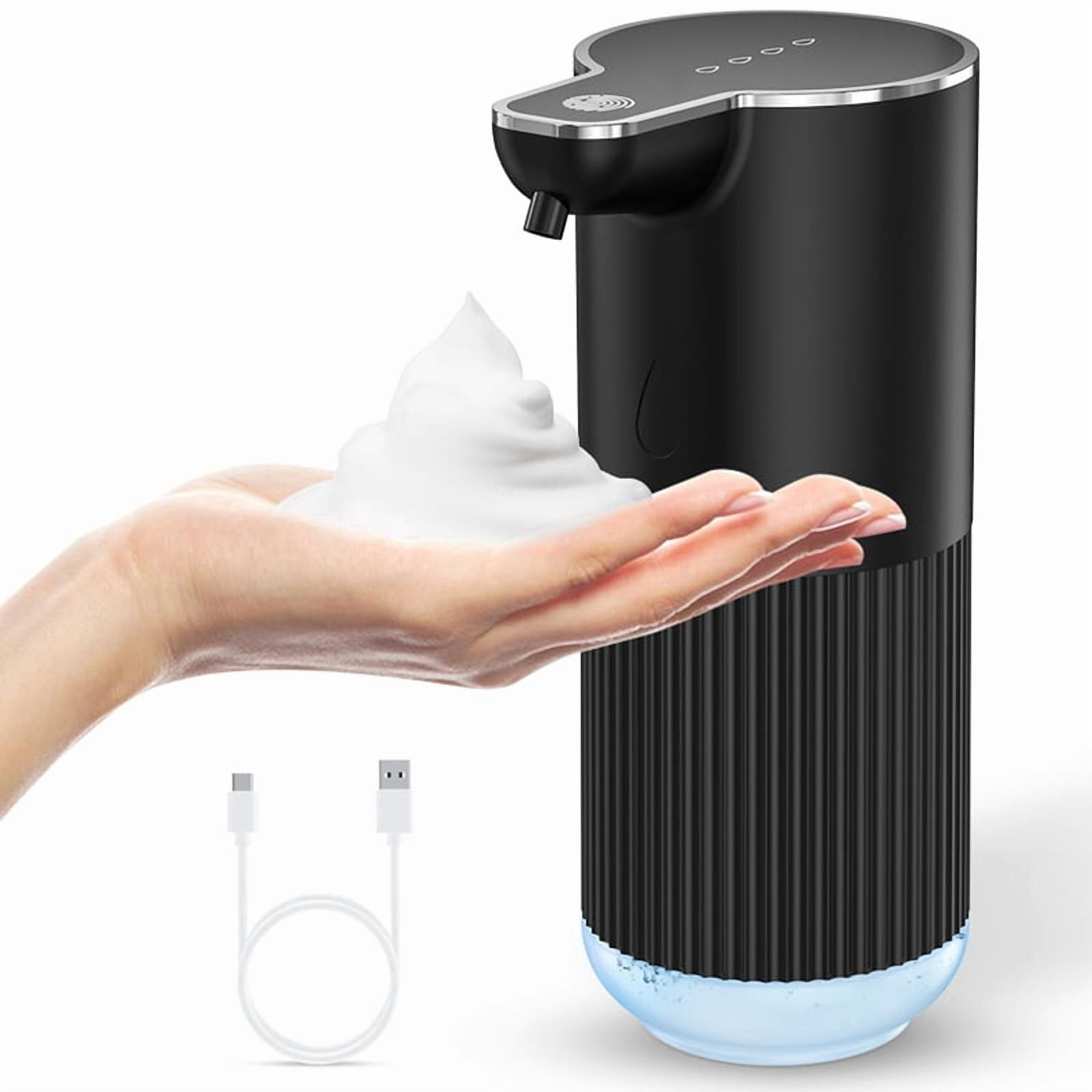 Automatic Foaming Soap Dispenser,11.8 Oz Touchless Foam Hand Dish Soap Dispenser,Wall Mounted,for Home,Office,1 * Soap Dispenser 1 * USB Cable,Black