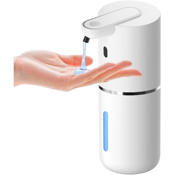 Automatic Foaming Soap Dispenser,4-Level Adjustable Foam, Wall Mount Soap Dispenser with Infrared Motion Sensor, Touchless Hand & Dish Soap Dispenser for Bathroom, Kitchen, Hotel, Restaurant,White