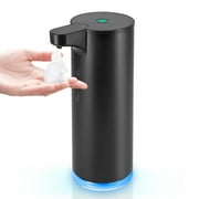 Automatic Foaming Soap Dispenser: Rechargeable Touchless Soap Dispenser Stainless Steel Foam Soap Dispenser for Bathroom Hand Soap Pump for Kitchen Xmas Gift, 9oz, Black