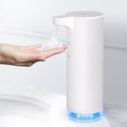 Automatic Foaming Soap Dispenser Rechargeable Touchless Soap Dispenser Stainless Steel Foam Soap Dispenser for Bathroom Hand Soap Pump for Kitchen Xmas Gift, 9oz, White