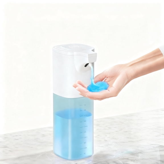 Rechargeable Touchless Automatic Foaming Soap Dispenser 550ml, 4-Speed Adjustable, Wall Mount/Countertop, Kitchen & Bathroom Hand Soap Dispenser
