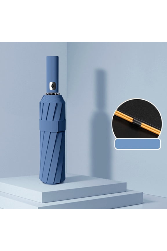 Automatic Foldable Umbrella | Double Layer Rotatable Sun & Rain Protection | High-Density Rubberized Fabric | 12-Bone Windproof Frame | 32cm Storage | Easy Auto Open Close | Travel Outdoor Durable