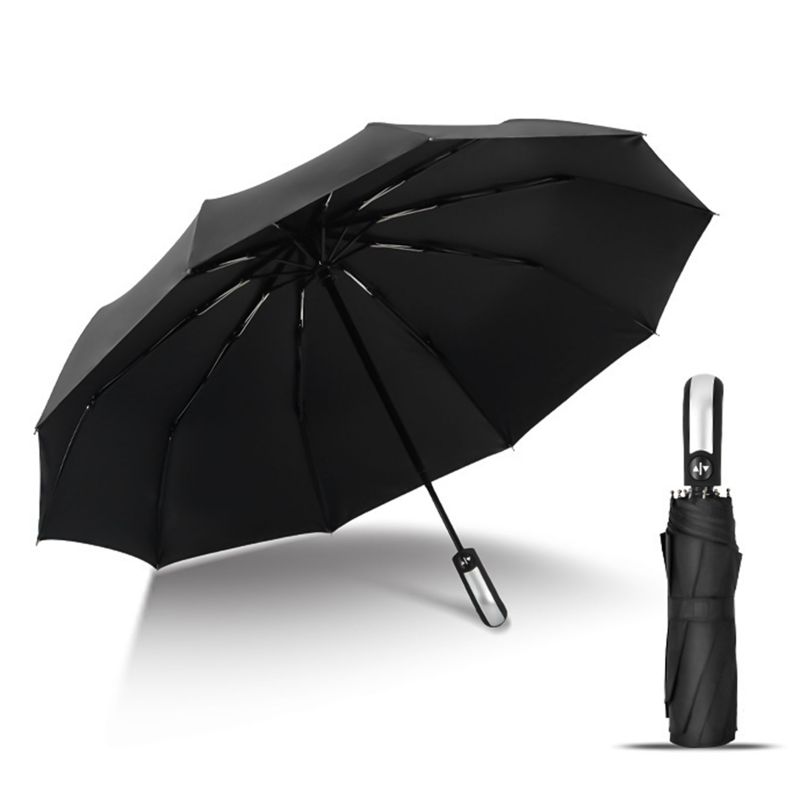 MKSJFdge Automatic Umbrella Reverse Folding Business Umbrella with