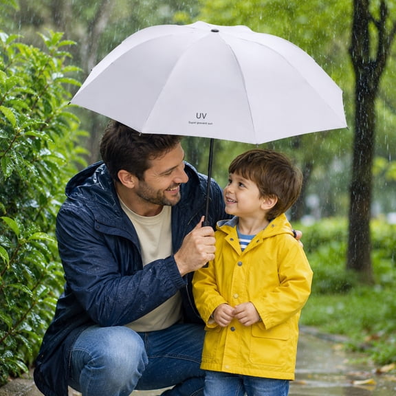 Automatic Folding Umbrella for Rain and Sun Protection - Inverted Reverse Design Windproof Compact Travel Umbrella with 8 Ribs - One Button Auto Open Close Umbrella for Men Women Car Office Outdoor