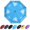 thumbnail image 1 of Automatic Folding Umbrella,Windproof Compact Umbrella with Two Reflective Stripes, Portable Travel Umbrella, UV Protection Sun Umbrella with Reinforced Frame For Rainy Sunny Days Night Time Use, 1 of 6