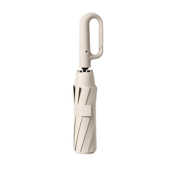 Automatic Folding Umbrella, Windproof Reverse Folding Umbrella with Reflective Safety Strip Carabiner Handle