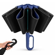 Automatic Folding Umbrella with UV Protection, Auto Open Close Travel Umbrella, Large Windproof Rain Umbrellas with Hook