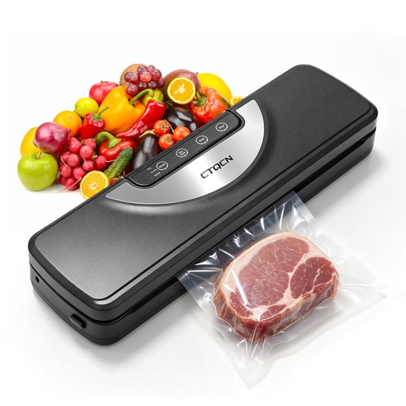 5-in-1 Vacuum Sealer Machine with Auto & Manual Modes, Dry/Moist Settings, Continuous Sealing, Includes 10 Bags, Cutter for Food Storage